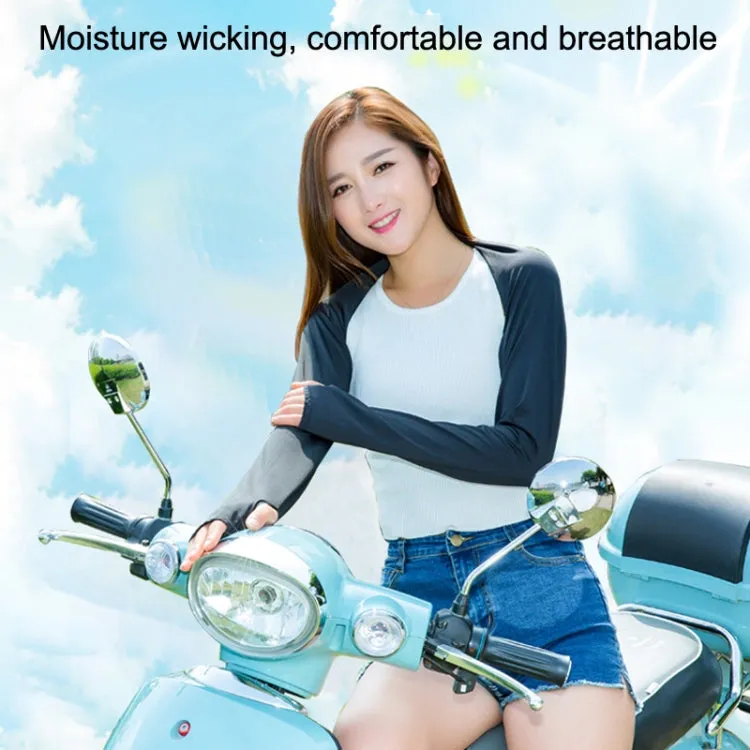 Golf Sunscreen Shawl Sleeves Outdoor Sports Cycling Ice Silk One Word Raglan Sleeves, Size: One Code(Sky Blue)