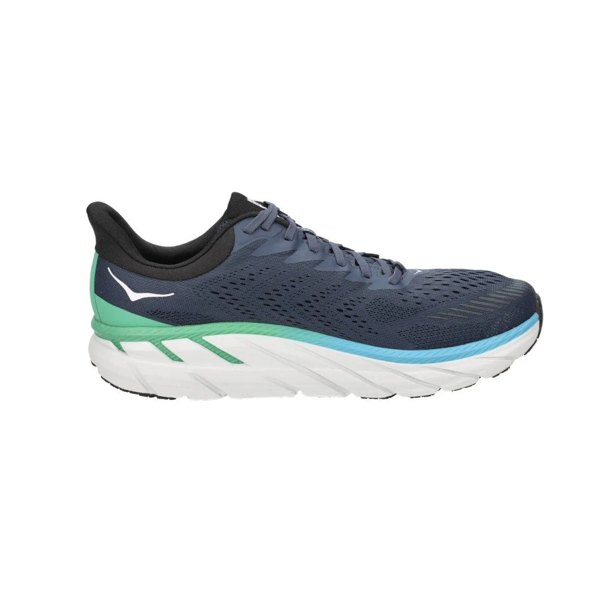 Hoka One One Clifton 7 Running Sport Shoes Fabric Blue Colour For Men