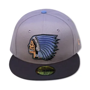 INDIAN SKULL GANG NEW ERA 59FIFTY FITTED (CARBON BLUE UNDER VISOR)