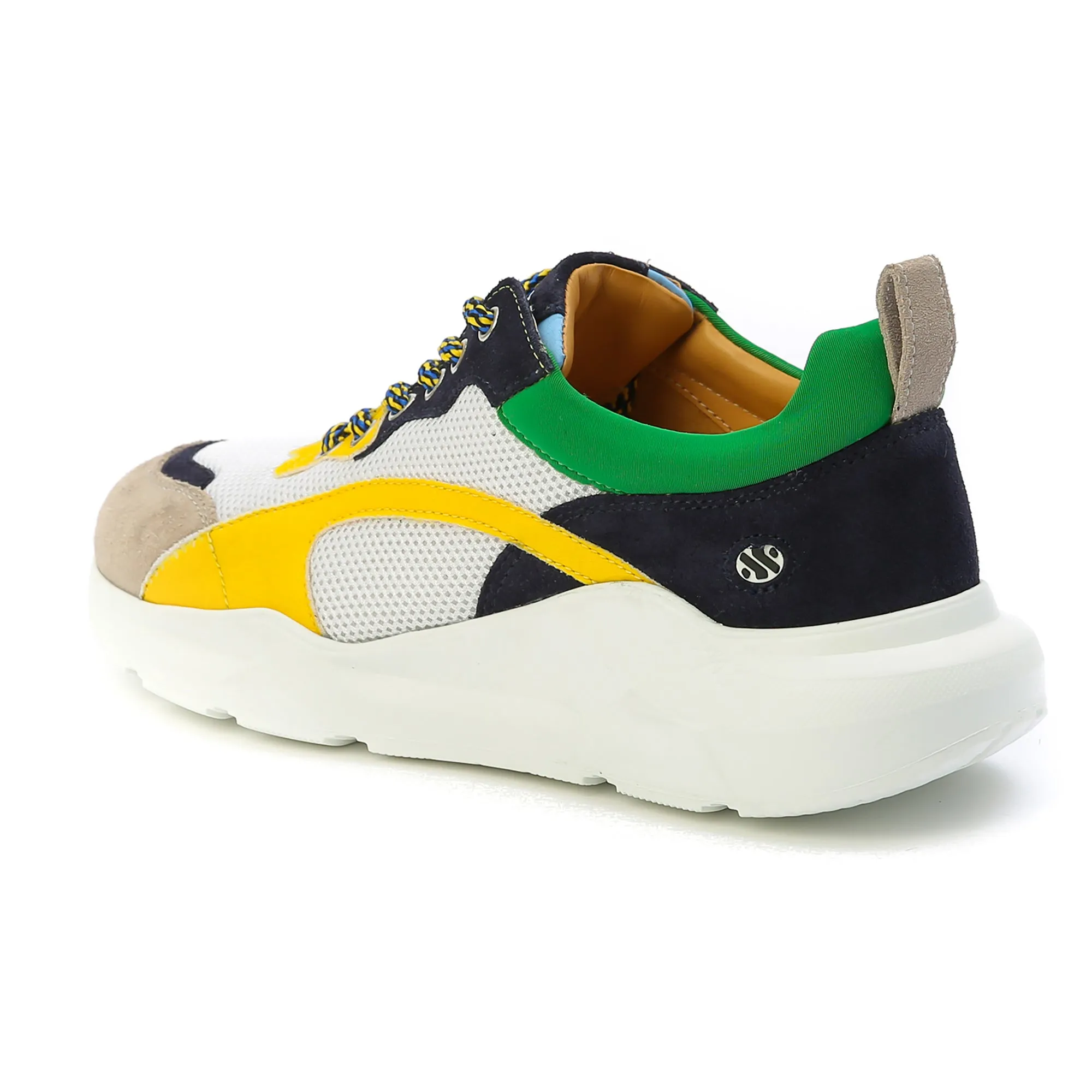 IZZI platform sneaker - white yellow multi