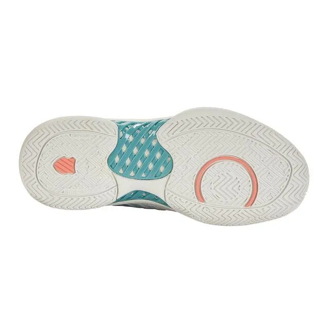 K-Swiss Hypercourt Express 2 Ladies Tennis Shoes - White / Nile Blue