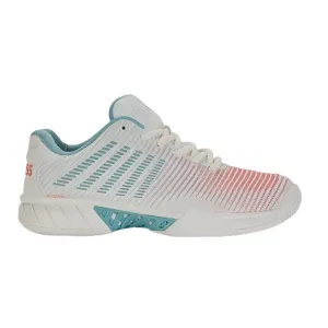 K-Swiss Hypercourt Express 2 Ladies Tennis Shoes - White / Nile Blue