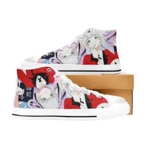 Kakegurui Compulsive Gambler Kirari Ririka Momobami Shoes High Top Sneakers for Kids and Adults