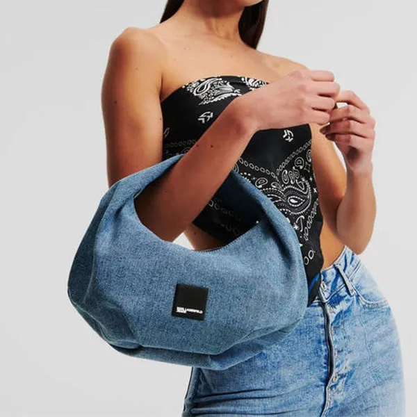 KARL LAGERFELD BOX DENIM BAG