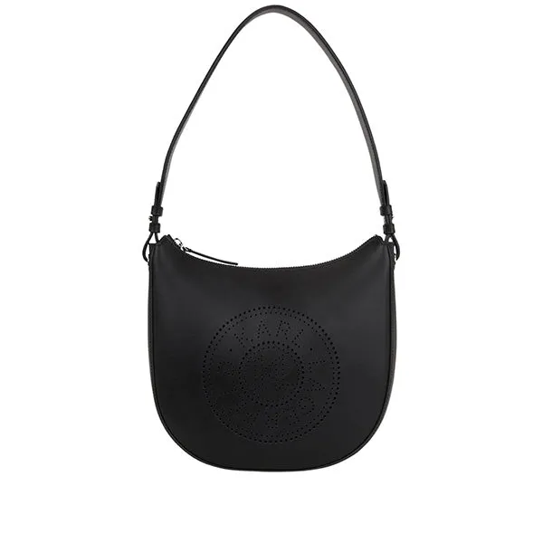 KARL LAGERFELD CIRCLE PERFORATED BLACK BAG