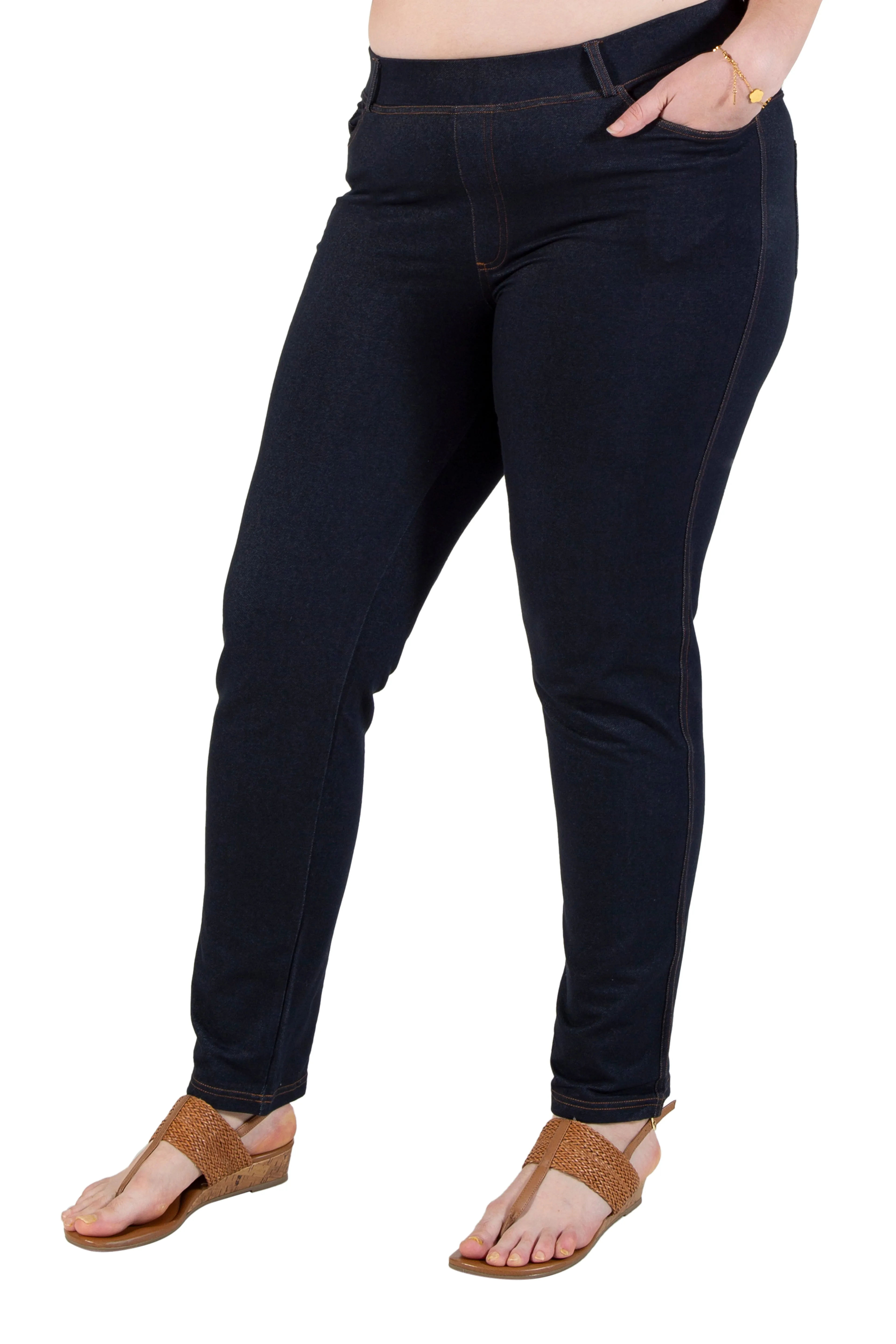La Cera Plus Size Stretch Knit Jegging