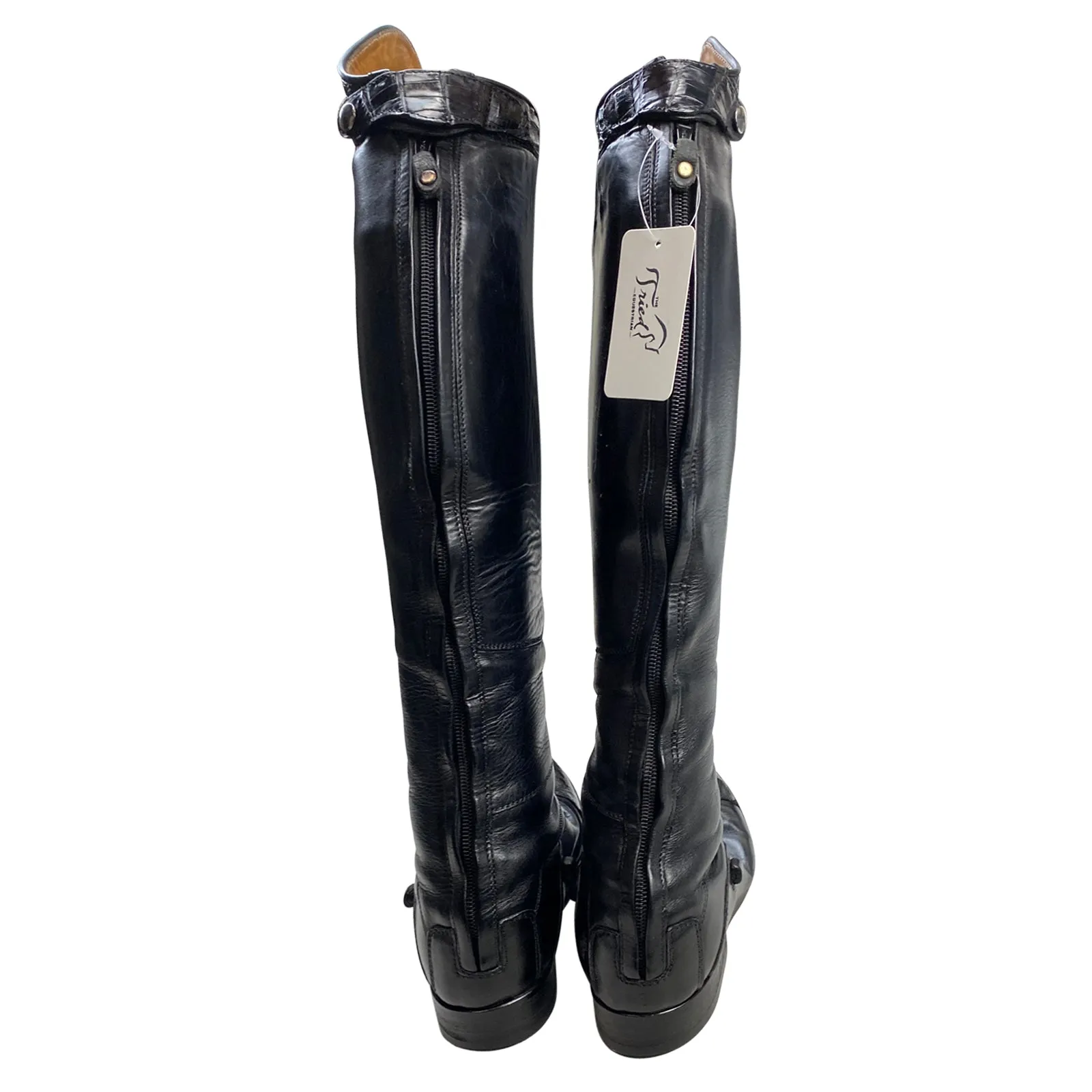 La Mundial Custom Alligator Field Boots in Black - Approx. Women's 5 (Wide/Reg)