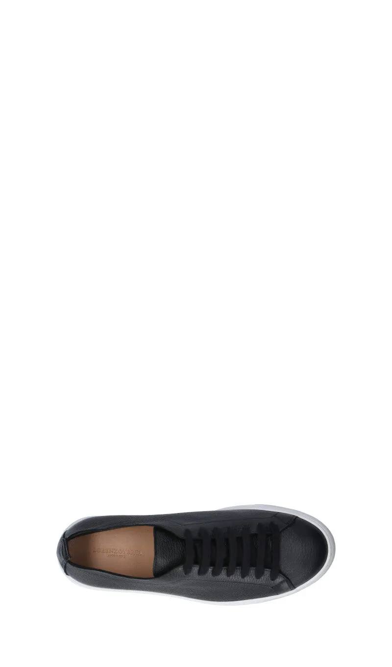 LORENZO TERRA Sneaker uomo nera in pelle