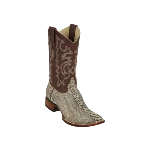 Los Altos Boots Men's Ostrich Leg Rustic Square Toe Boot