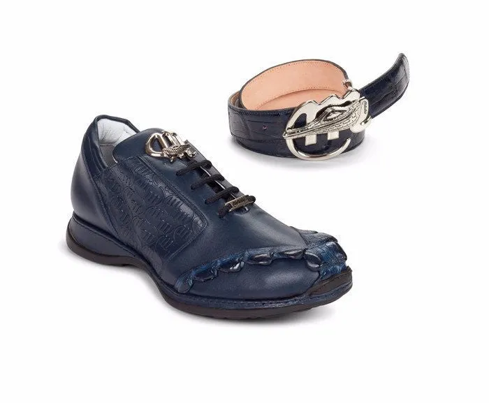 Mauri 8667 "Buonoparte" Blue Nappa/Hornback Sneaker