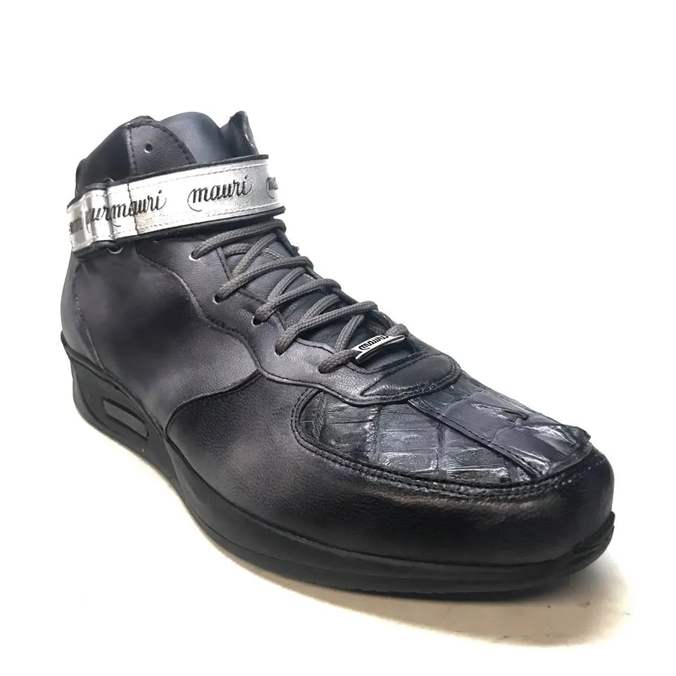 Mauri M764/1 Grey/Black Nappa Leather Hornback Strap Sneaker