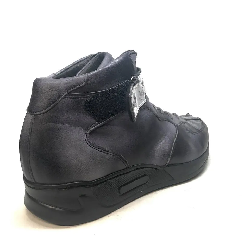 Mauri M764/1 Grey/Black Nappa Leather Hornback Strap Sneaker