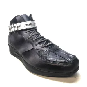 Mauri M764/1 Grey/Black Nappa Leather Hornback Strap Sneaker