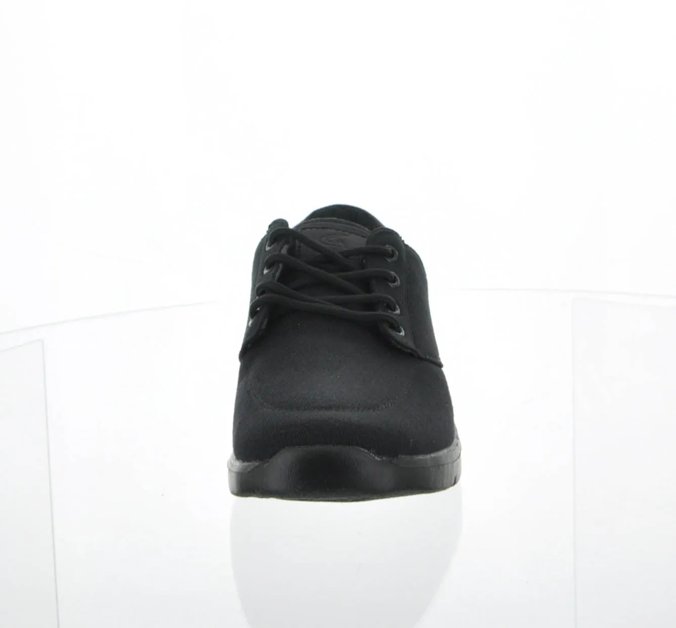MEN'S SHOES BLACK FABRIC TENNIS SNEAKERS 1647M