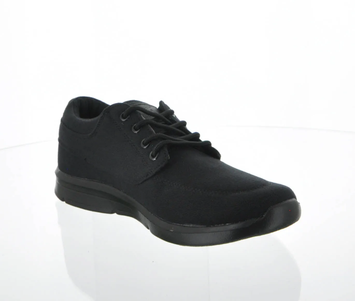 MEN'S SHOES BLACK FABRIC TENNIS SNEAKERS 1647M