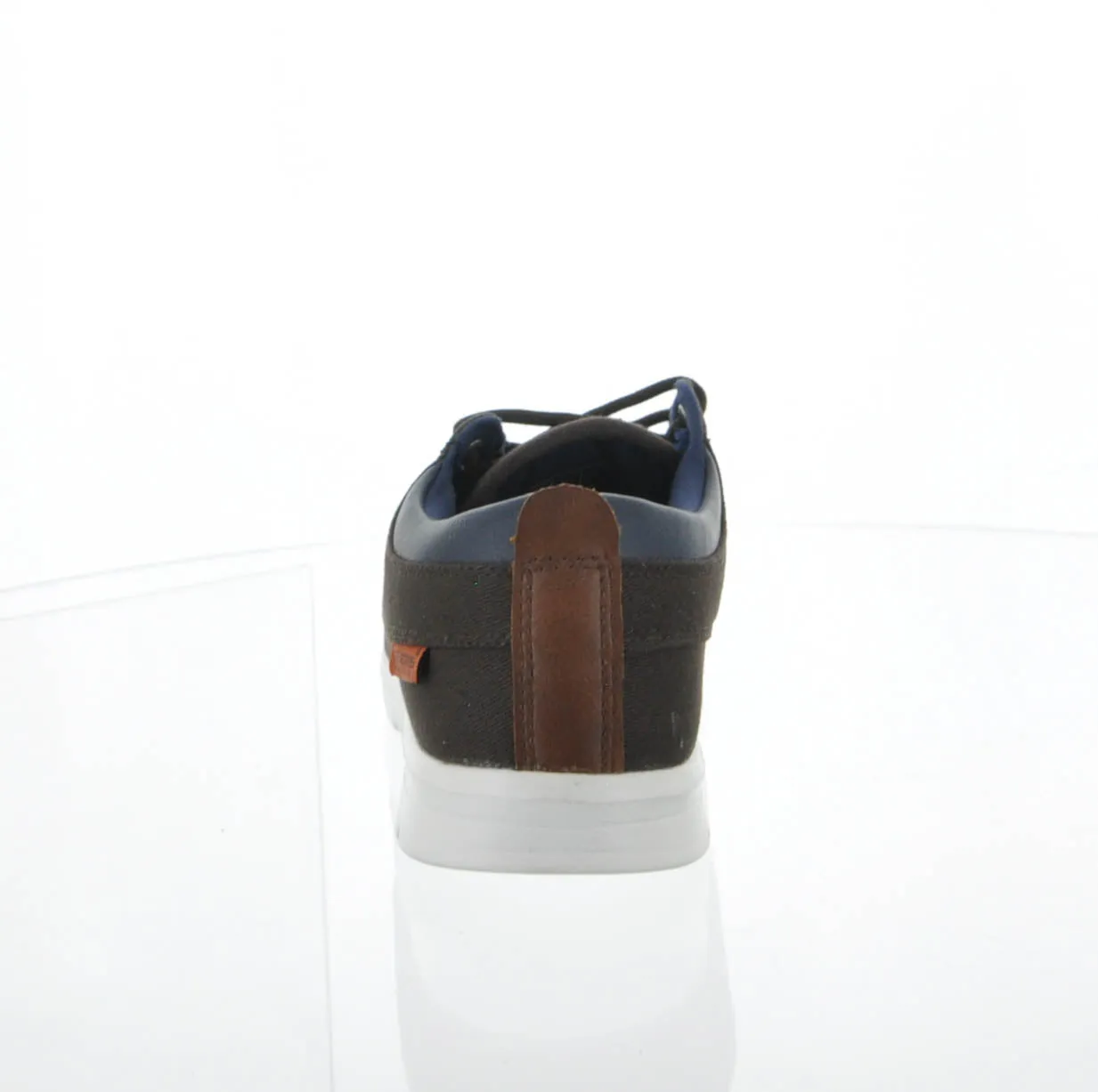 MEN'S SHOES BROWN FABRIC TENNIS SNEAKERS 1647M