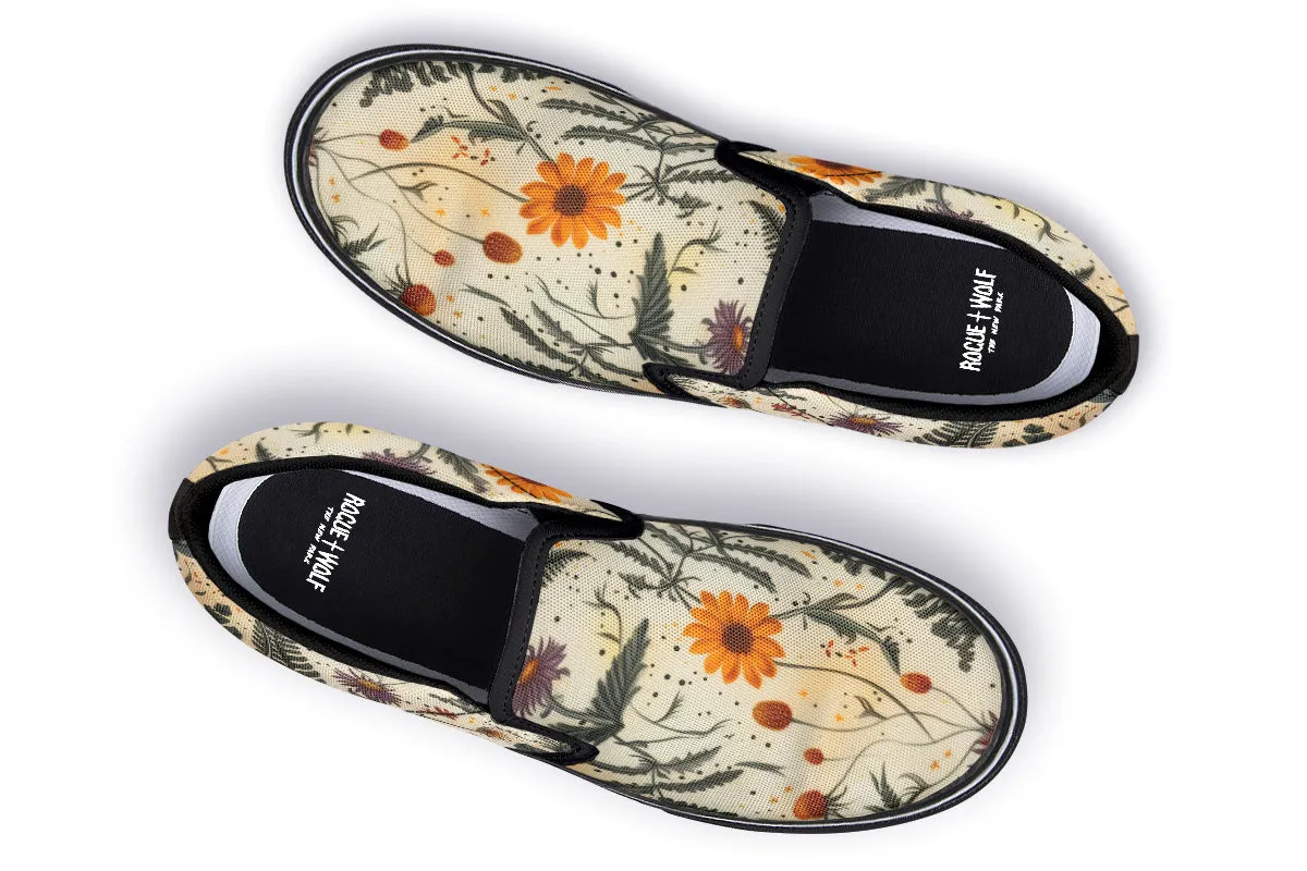 Midsummer Slipons - Comfortable Vegan Canvas Shoes with Easy Elastic In-Step