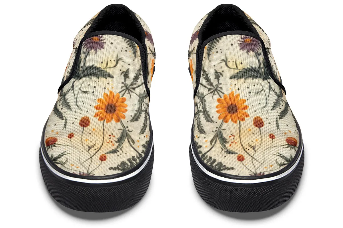 Midsummer Slipons - Comfortable Vegan Canvas Shoes with Easy Elastic In-Step