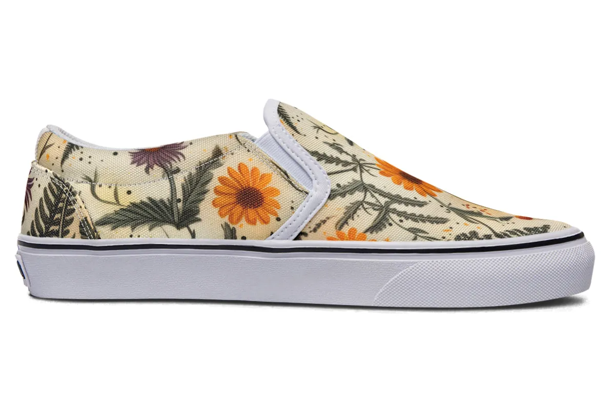 Midsummer Slipons - Comfortable Vegan Canvas Shoes with Easy Elastic In-Step