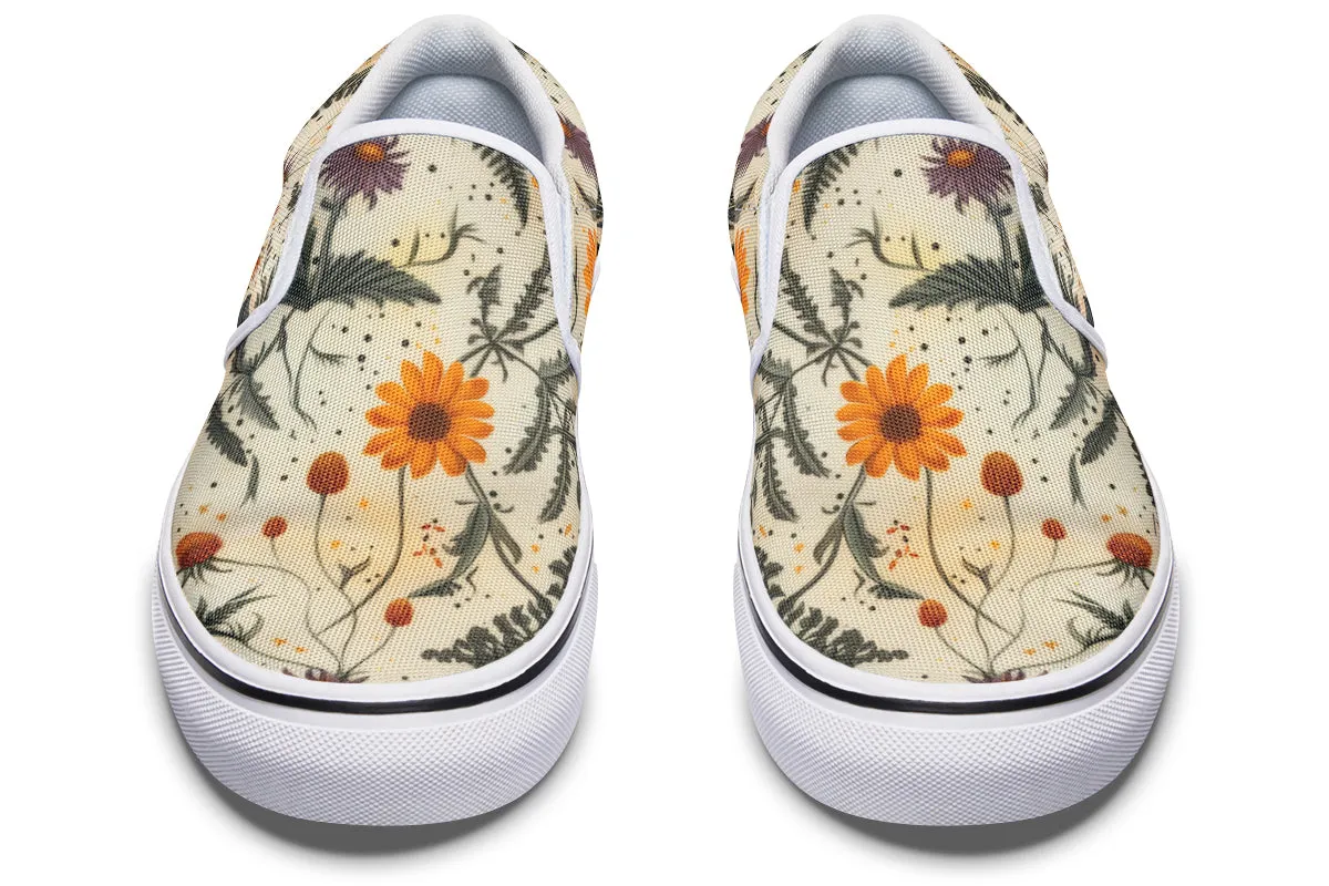 Midsummer Slipons - Comfortable Vegan Canvas Shoes with Easy Elastic In-Step