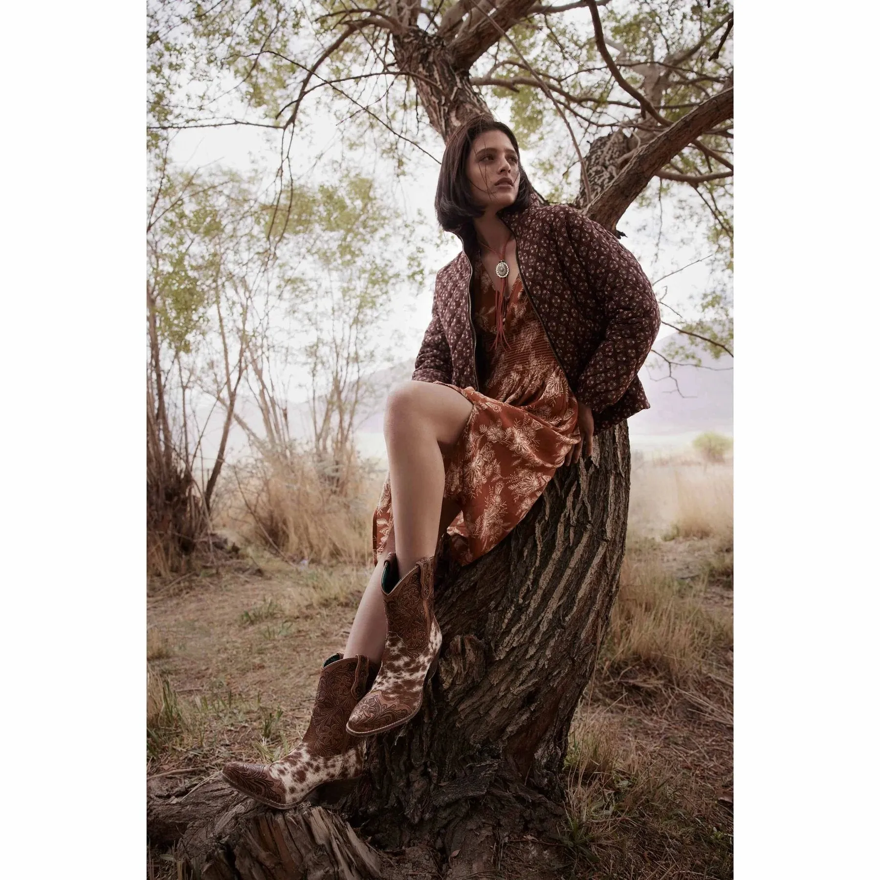 Myra Kelsey Anne Hair-on Hide & Hand-tooled Leather Boots