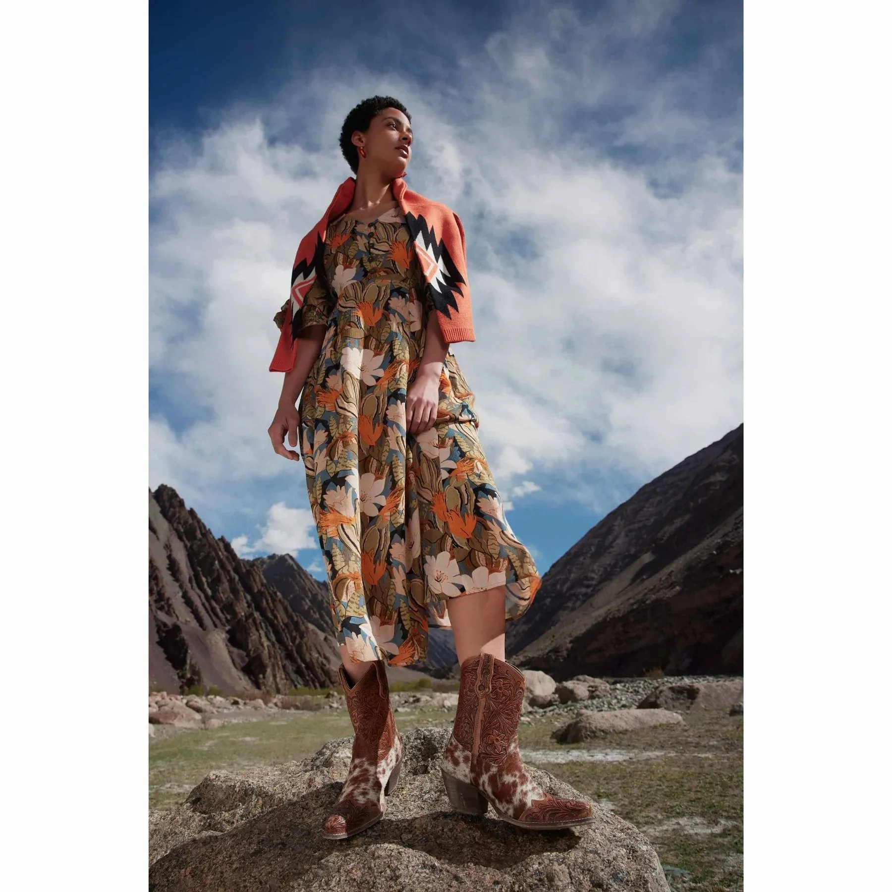 Myra Kelsey Anne Hair-on Hide & Hand-tooled Leather Boots