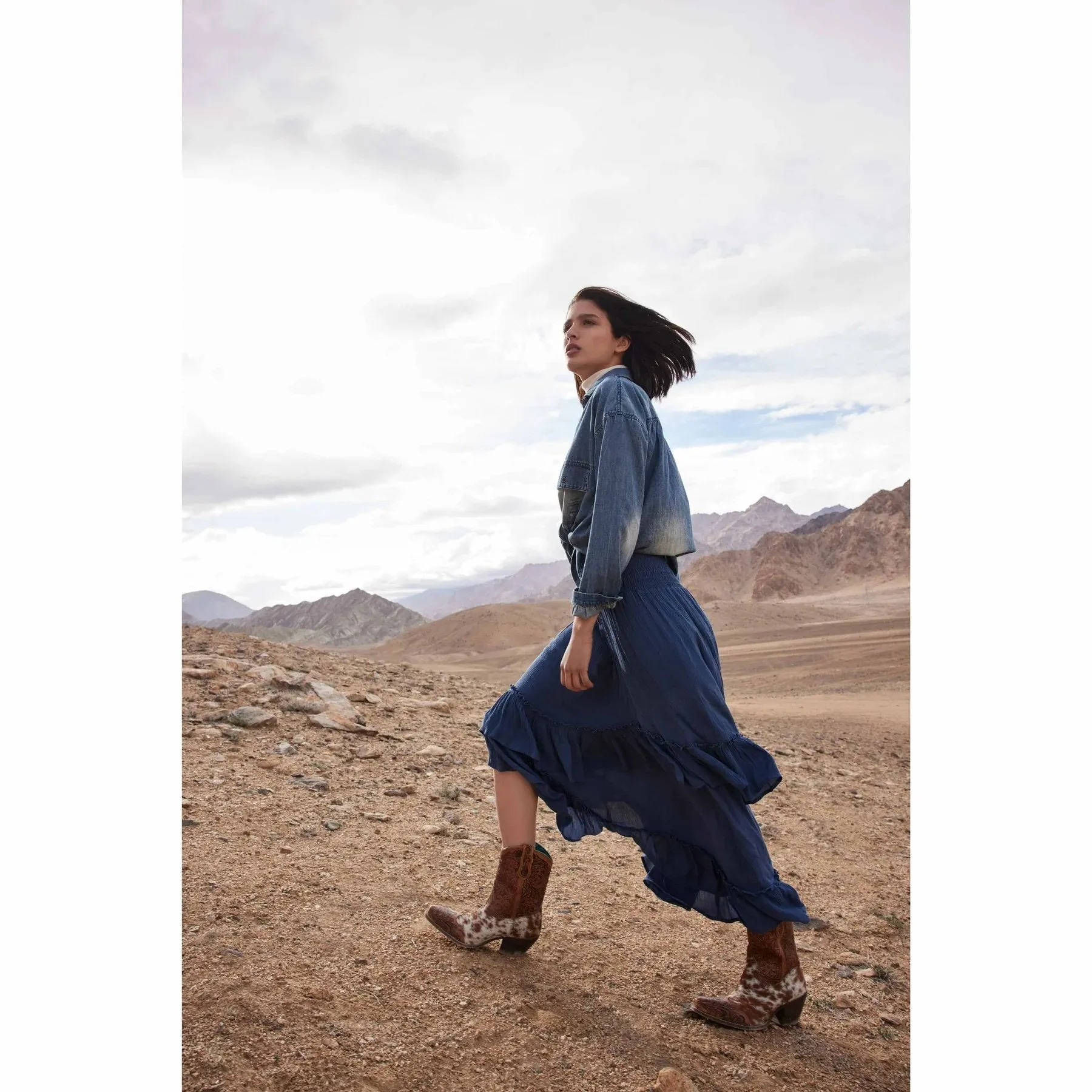 Myra Kelsey Anne Hair-on Hide & Hand-tooled Leather Boots