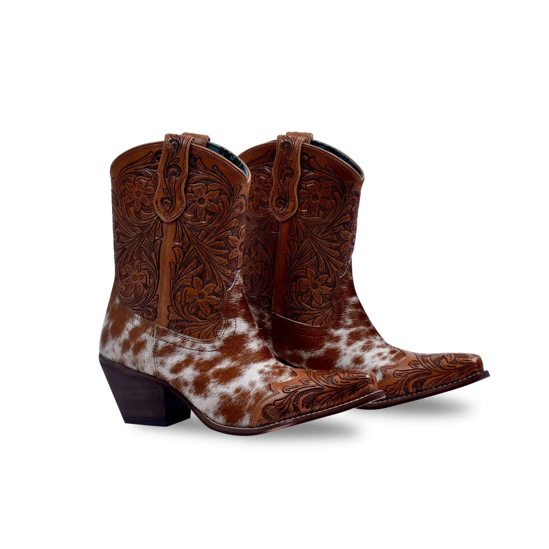Myra Kelsey Anne Hair-on Hide & Hand-tooled Leather Boots