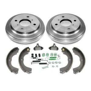 New Brake Drums Shoes Springs Cylinders 6pc for Nissan Versa 1.6 With ABS 09-11