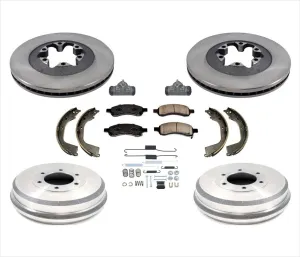 New Disc Brake Rotors Pads Drums Shoes Wheel Cylinder Chevy 09-12 Colorado 9pc