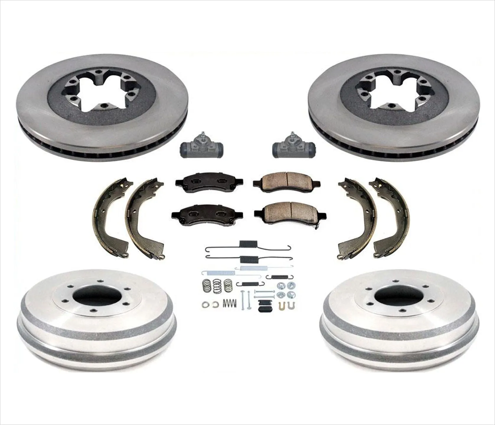 New Disc Brake Rotors Pads Drums Shoes Wheel Cylinder Chevy 09-12 Colorado 9pc