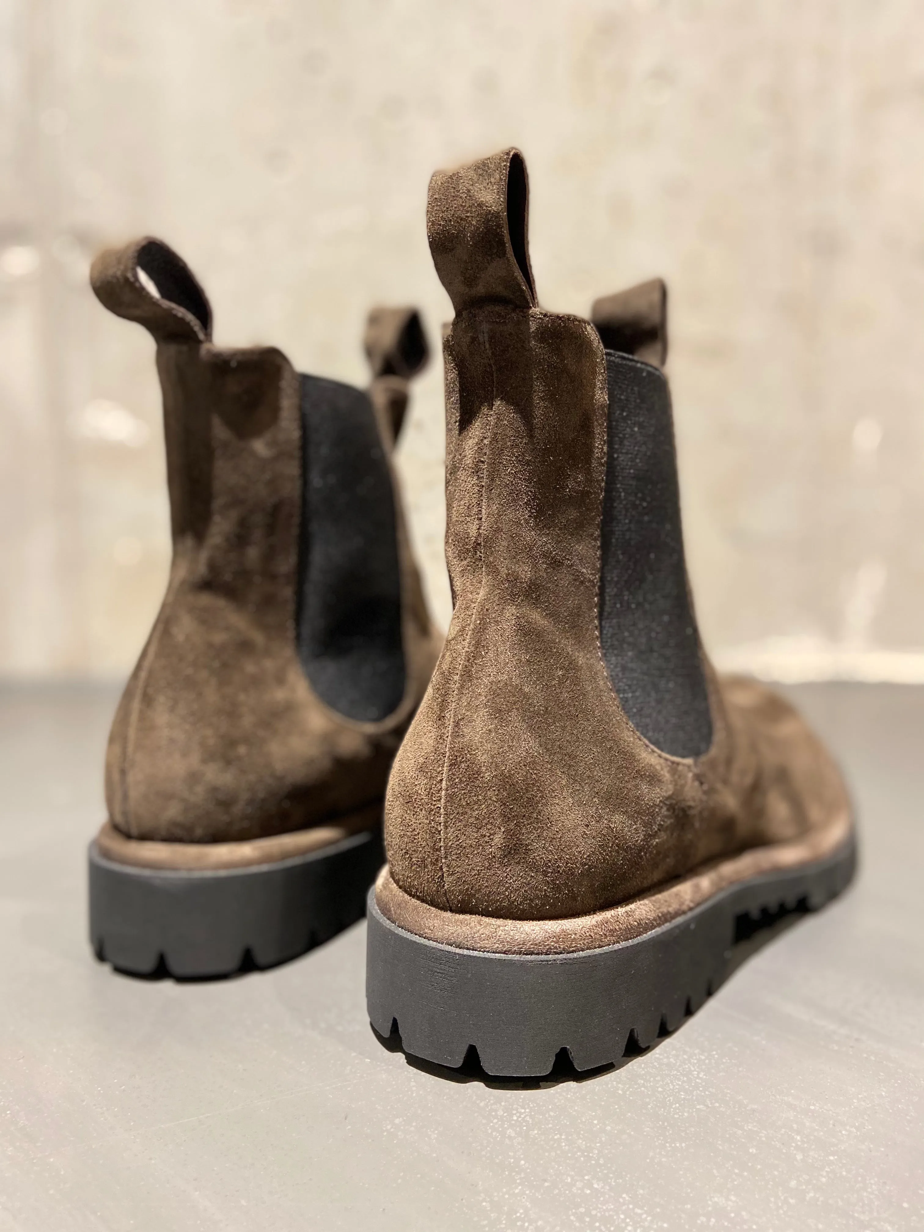 OFFICINE CREATIVE SPECTACULAR/010 BOOT SUEDE DARK BROWN