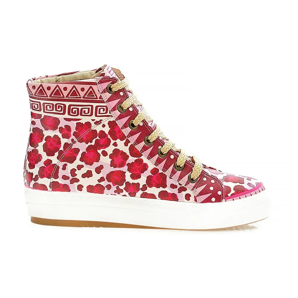 Pink Leopard Sneaker Boots WCV2028