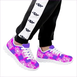 Pink Whirlwind Kids Sneakers - White