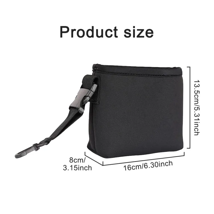 Portable Removable Golf Ball Waterproof Cleaning Bag(Black)