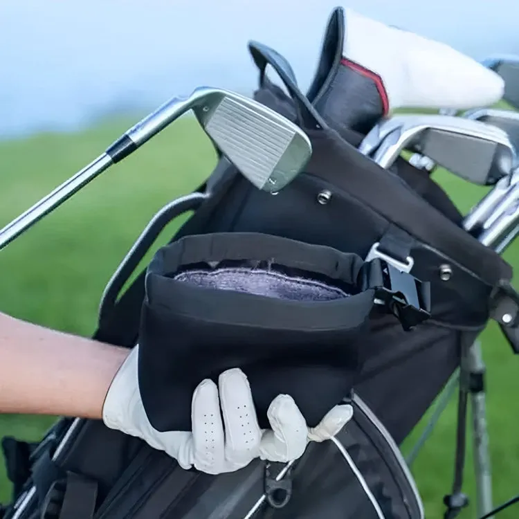 Portable Removable Golf Ball Waterproof Cleaning Bag(Black)