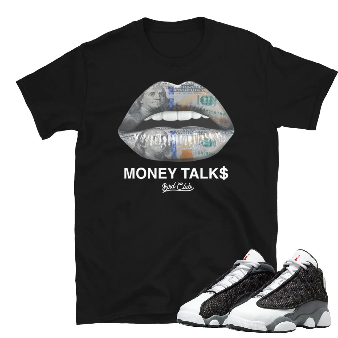 Retro 13 Black Flint Money Talks Shirt