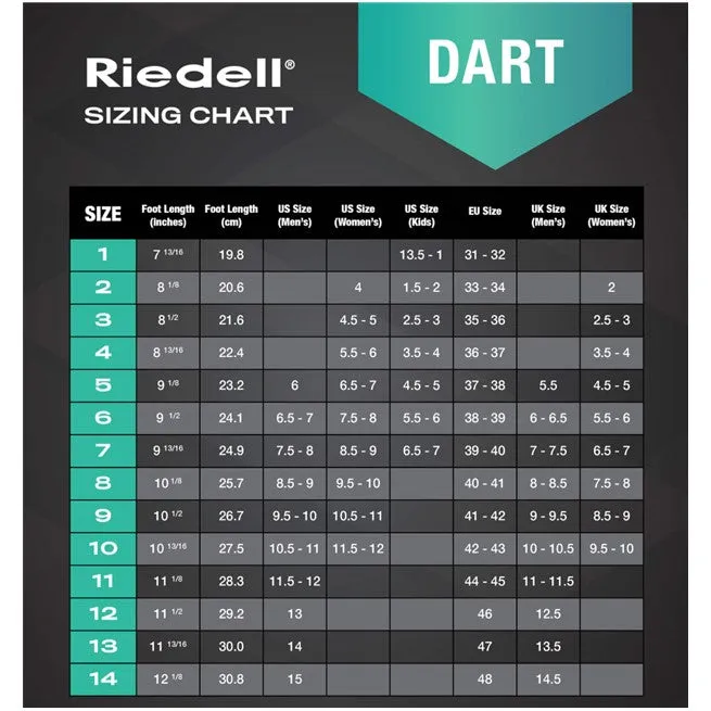 Riedell Dart Blue Roller Skates
