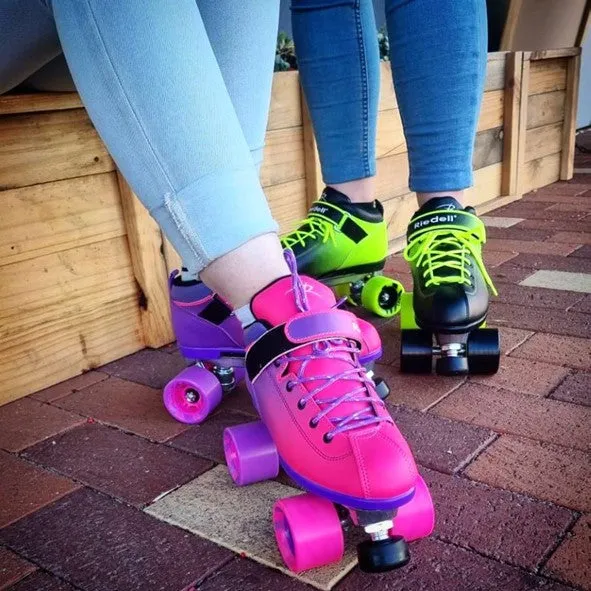 Riedell Dart Ombre Pink/Purple Roller Skates