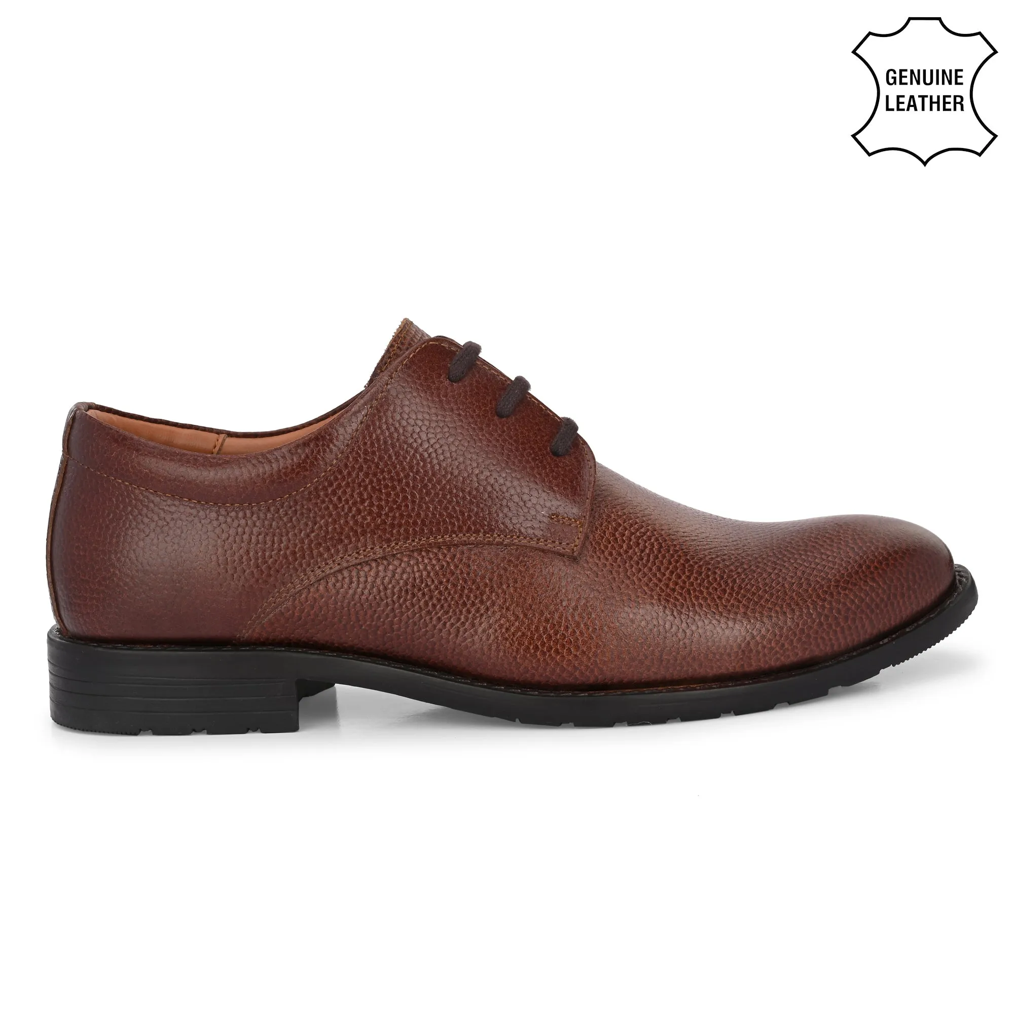 Seasoned Full Grain Leather Derby Lace Ups