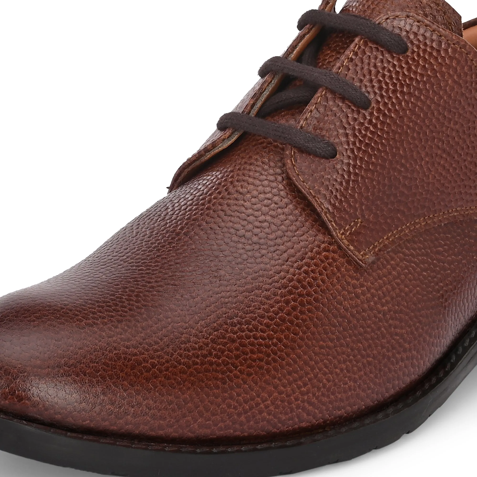 Seasoned Full Grain Leather Derby Lace Ups