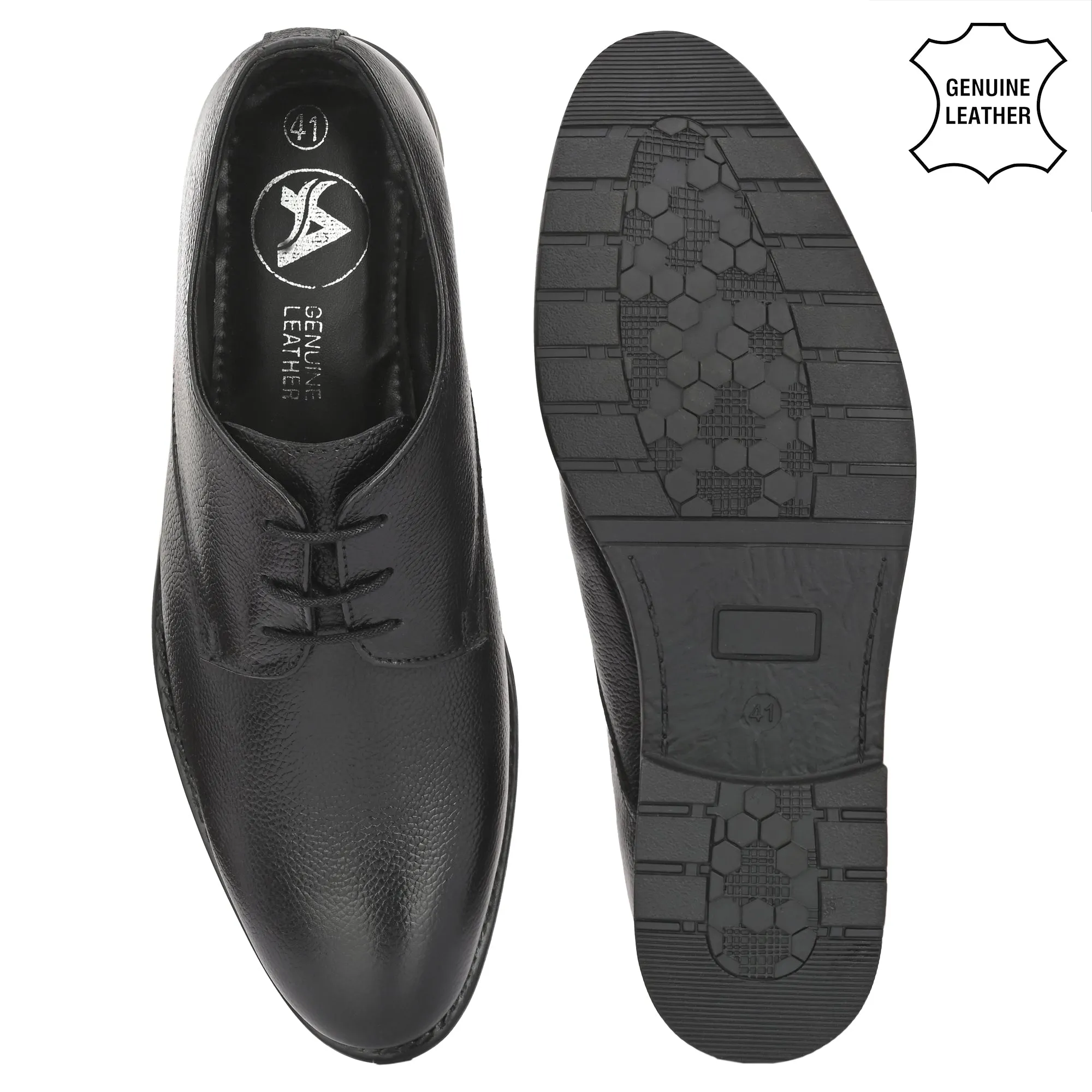 Seasoned Full Grain Leather Derby Lace Ups