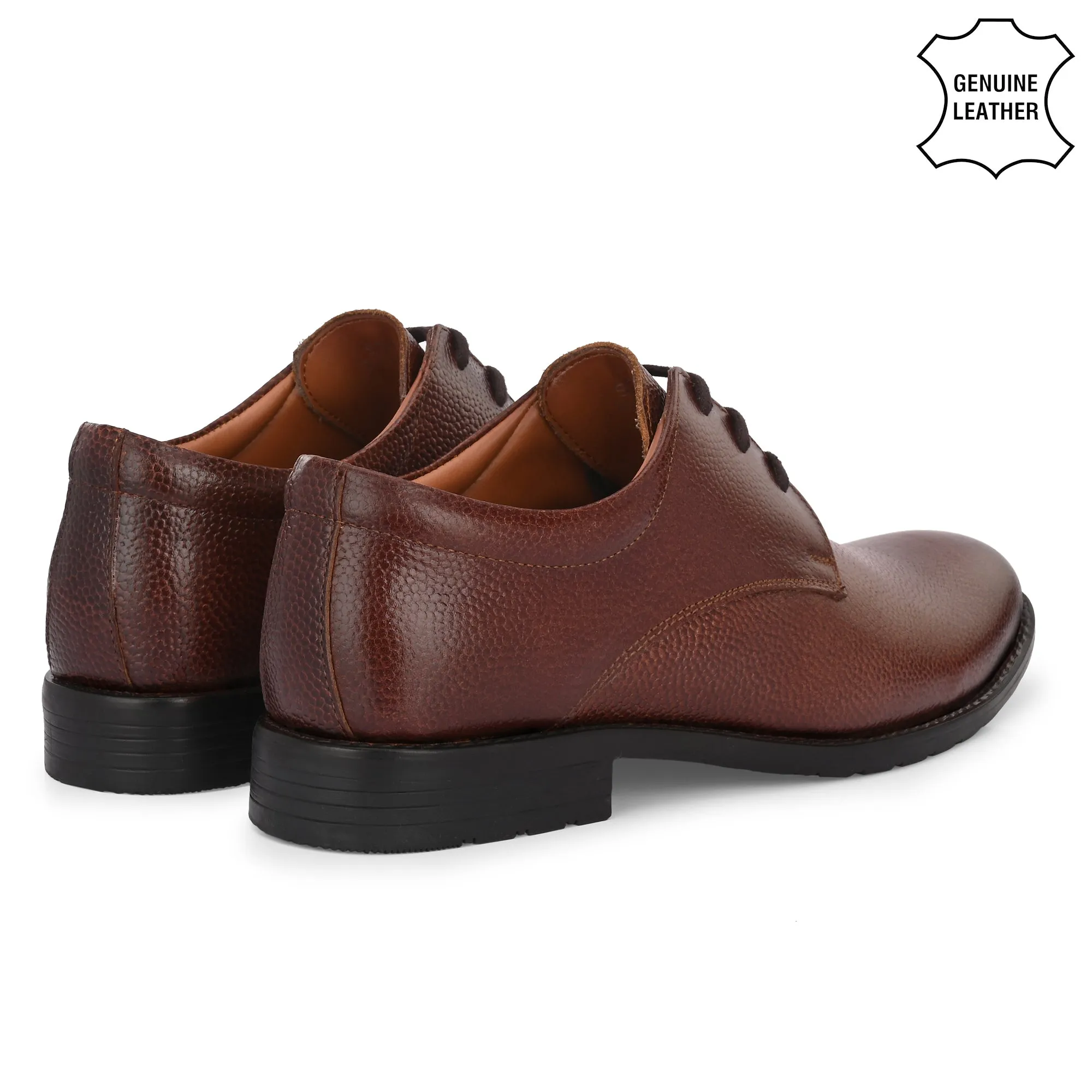 Seasoned Full Grain Leather Derby Lace Ups