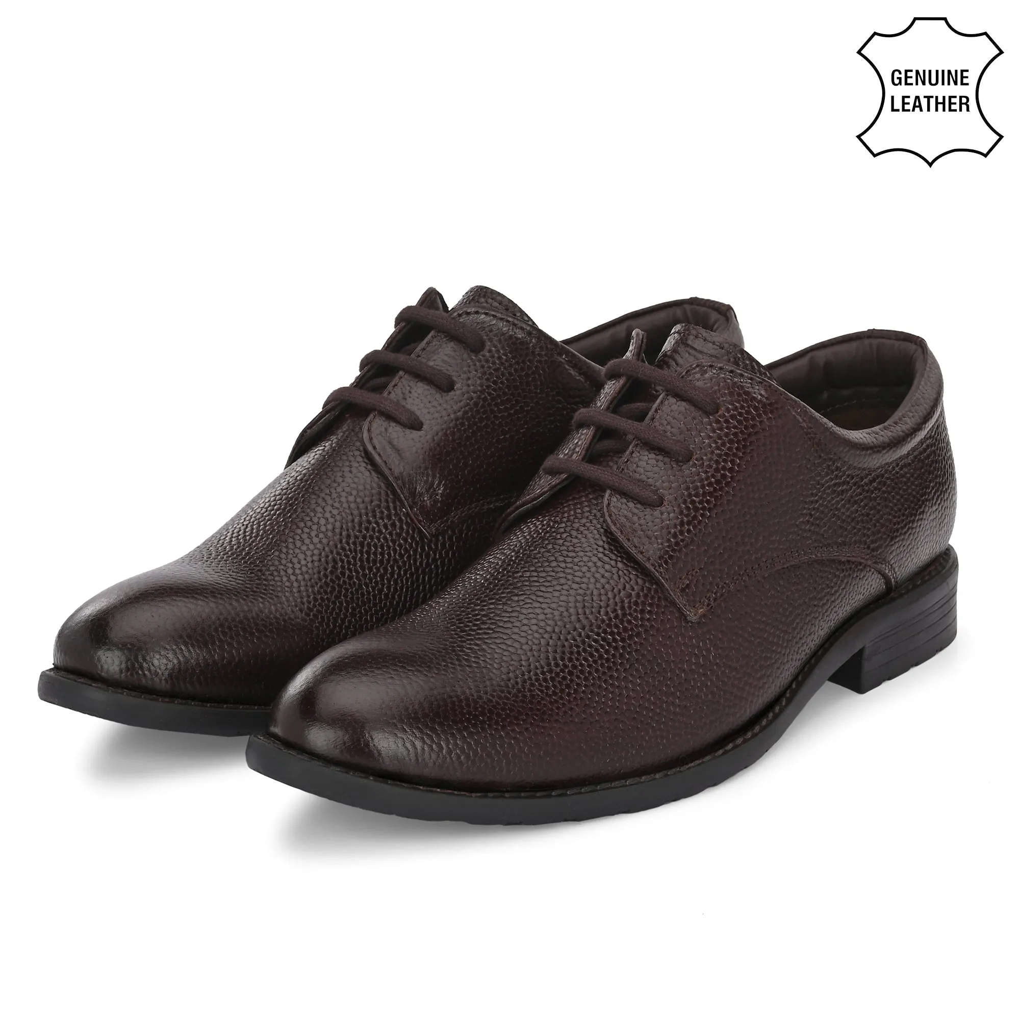 Seasoned Full Grain Leather Derby Lace Ups