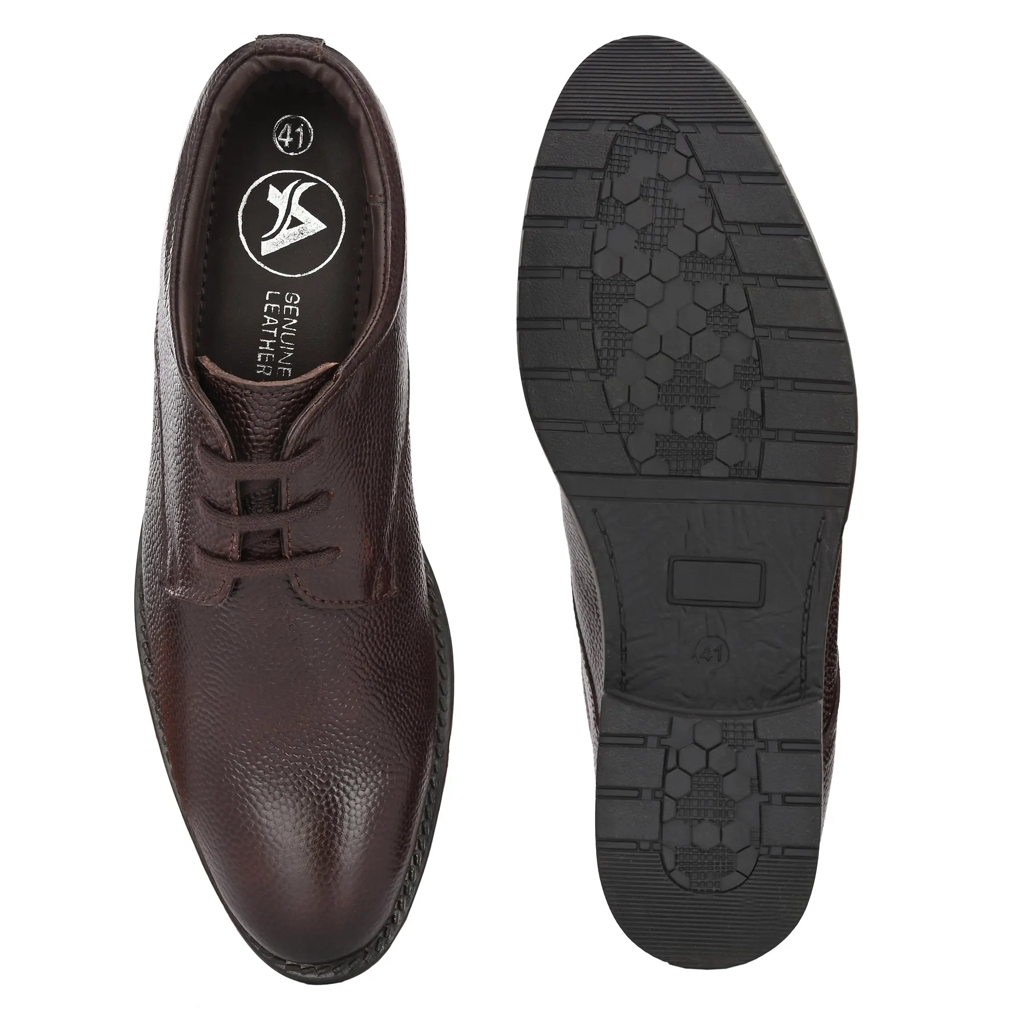 Seasoned Full Grain Leather Derby Lace Ups