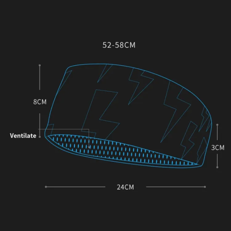 Sports Sweatband Fitness Antiperspirant Headband, Size: Classic Black