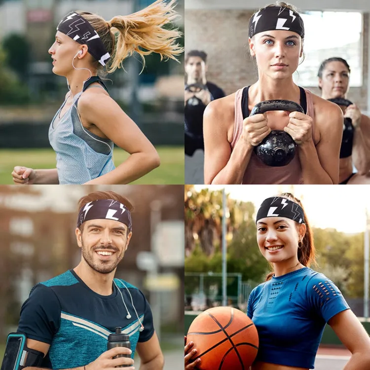 Sports Sweatband Fitness Antiperspirant Headband, Size: Classic Black