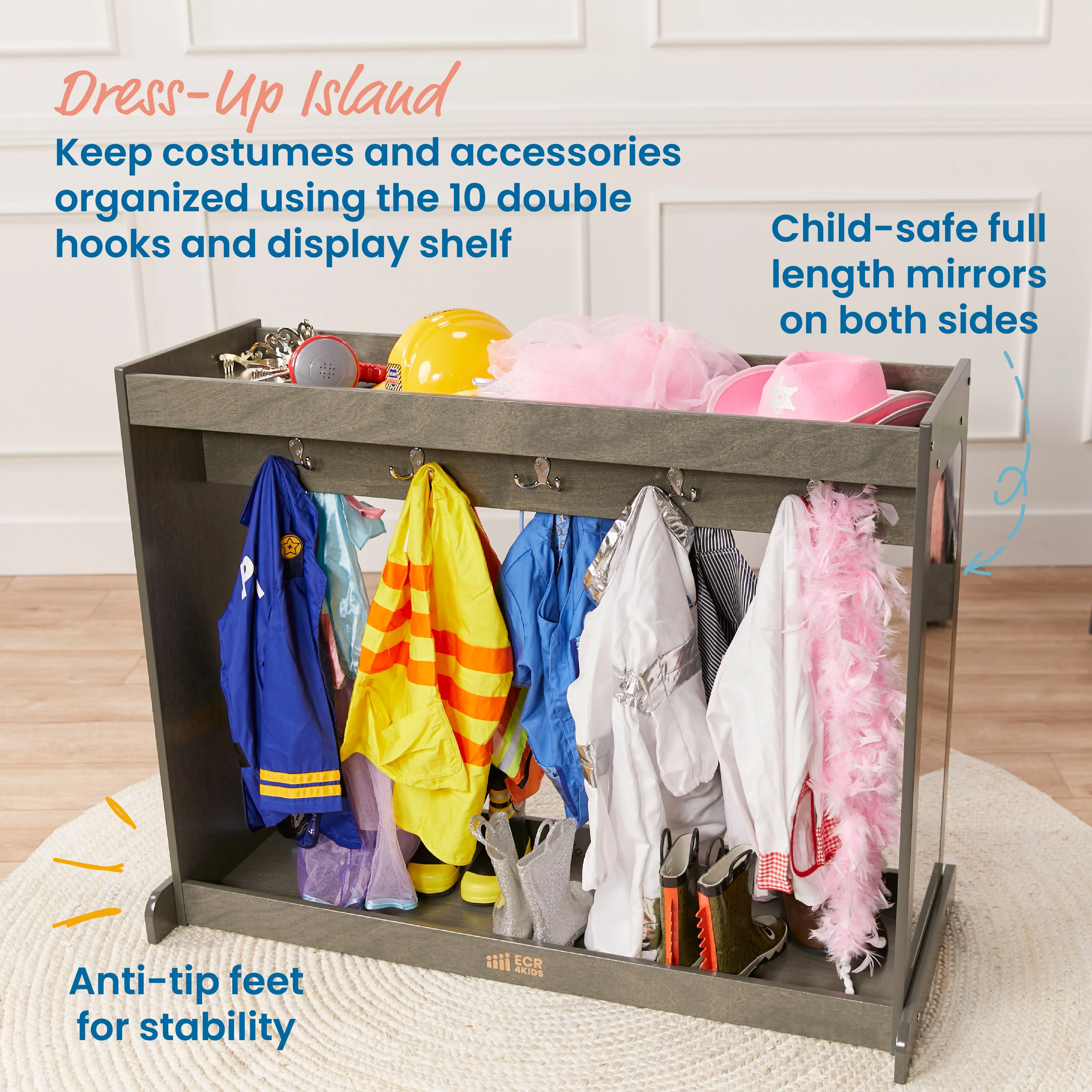 Streamline Dress-Up Island, Costume Organizer