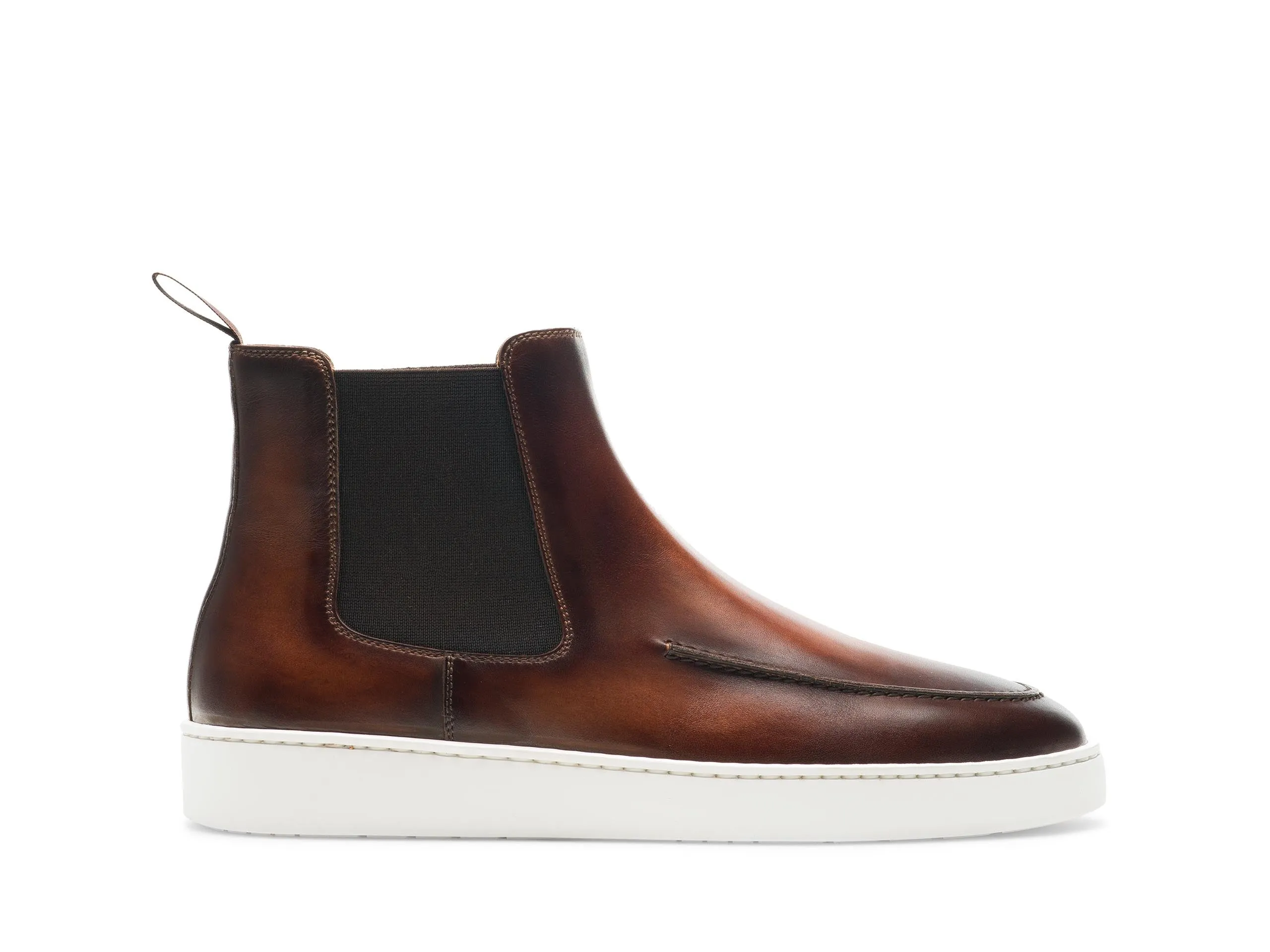 Tan Leather Napier High Top Chelsea Sneaker Boots