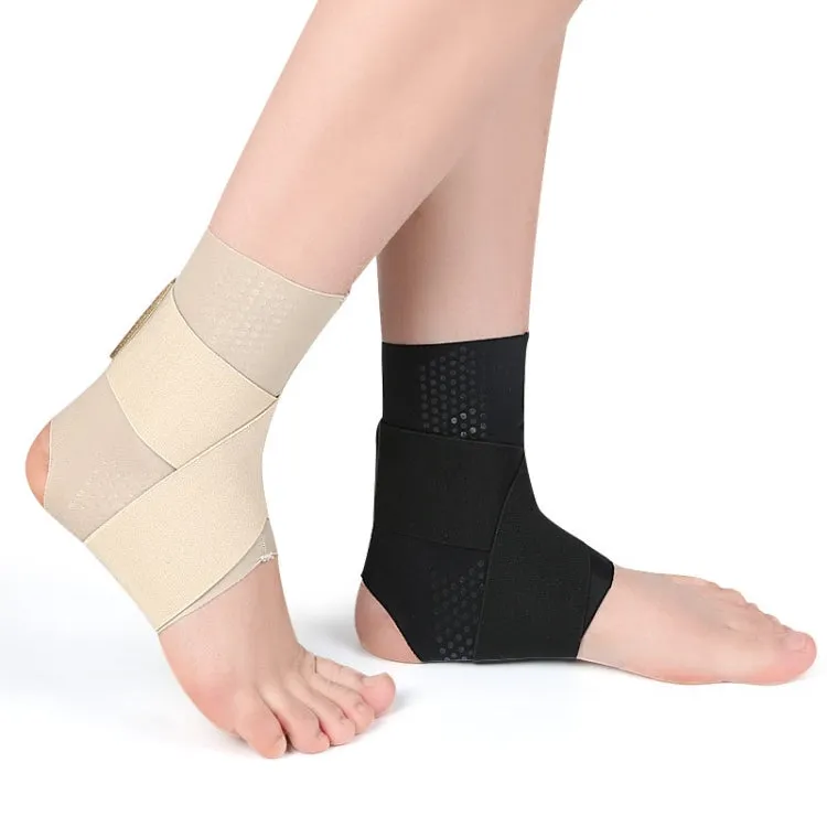 Thin Anti-Slip Dispensing Sports Compression Bandage Ankle Brace, Specification: M(Black)